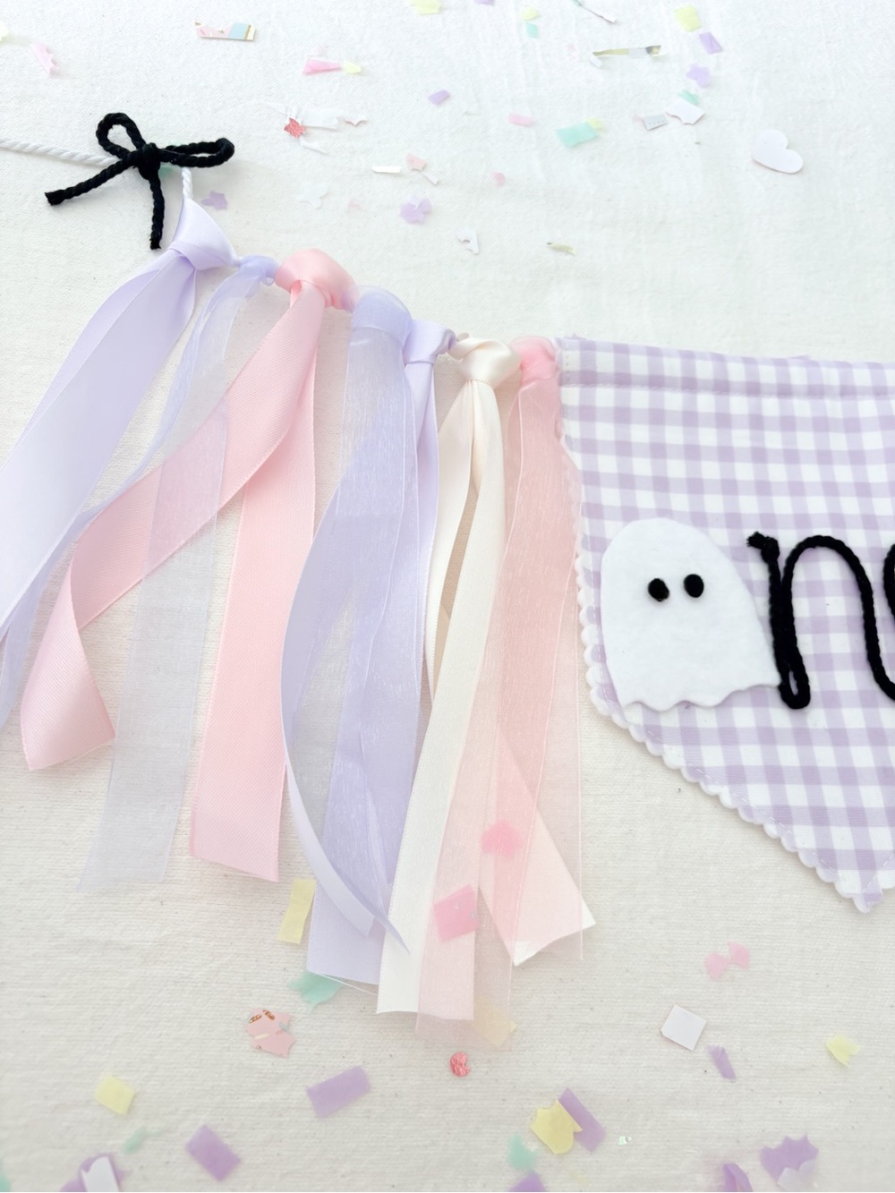 Pastel Ribbon Halloween Banner - Home Party Supplies